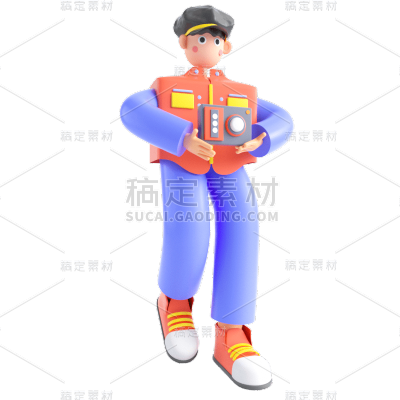 C4D-3D立体潮酷人物插画3