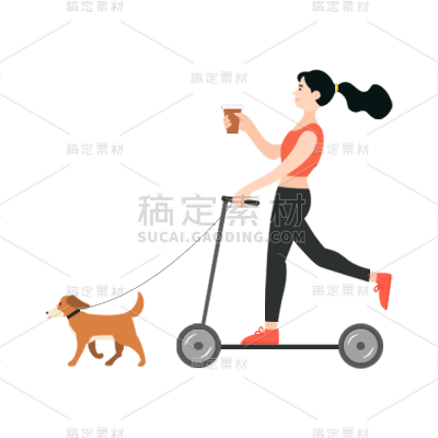 卡通感金融行业人物元素