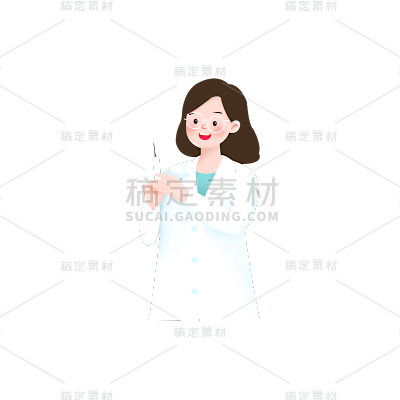 卡通感劳动节女性元素贴纸