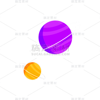 星球元素卡通贴纸