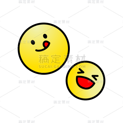 卡通感教育培训笑脸元素贴纸