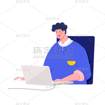 卡通感金融行业人物元素