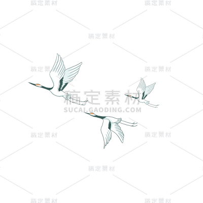中国风重阳节鸟元素贴纸