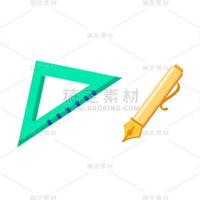 卡通感教育行业笔元素