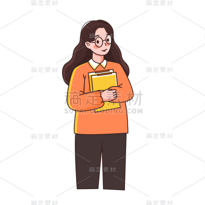 卡通感劳动节女人元素贴纸