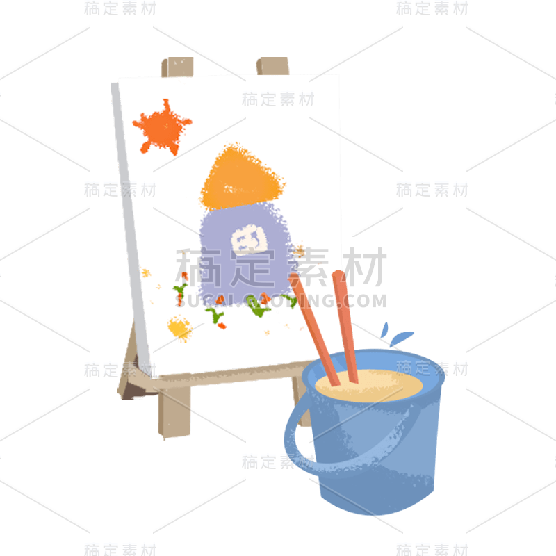 卡通感教育行业桶元素