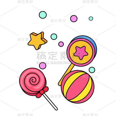 卡通感教育行业球元素