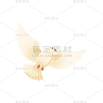 和平鸽动物手绘插画元素
