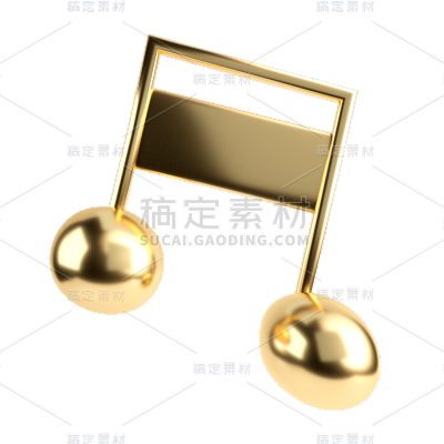 3D-音符装饰元素贴纸C4D 6