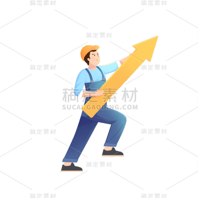 卡通感劳动节男士元素贴纸