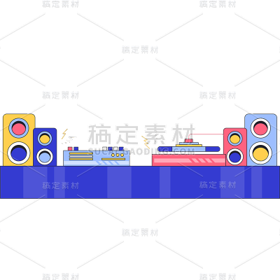 卡通感文体娱表情元素 