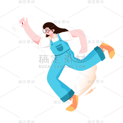 卡通感教育行人物元素