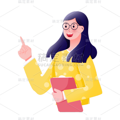 卡通感金融行业人物元素