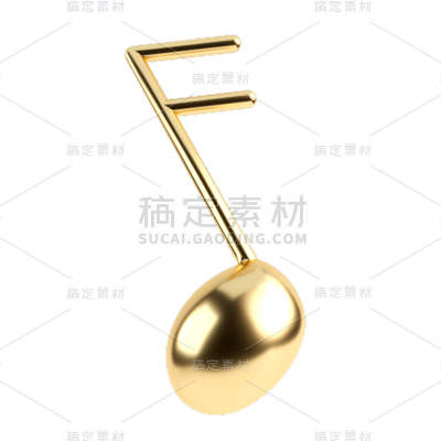 3D-音符装饰元素贴纸C4D 1