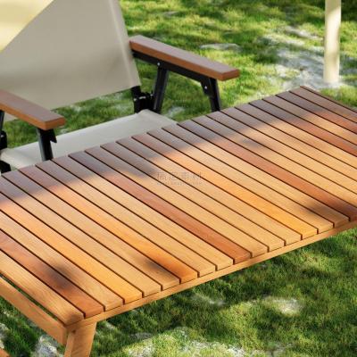 insMind Outdoor Background Wooden Picnic Bench