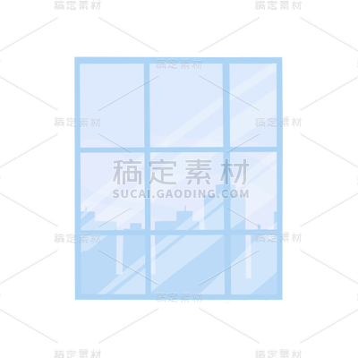 卡通感金融窗户元素