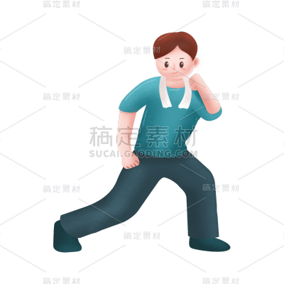卡通感劳动节男人元素贴纸