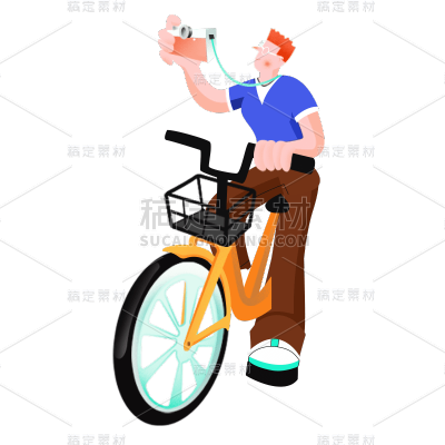 卡通感男生元素贴纸