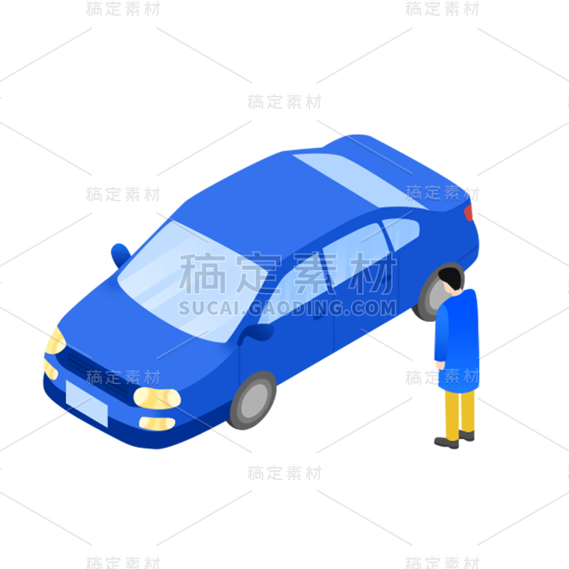 卡通感金融行业人物元素