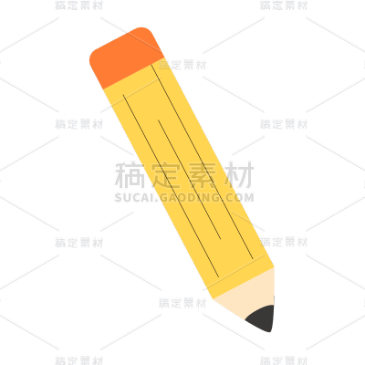 卡通感教育培训行业铅笔元素贴纸