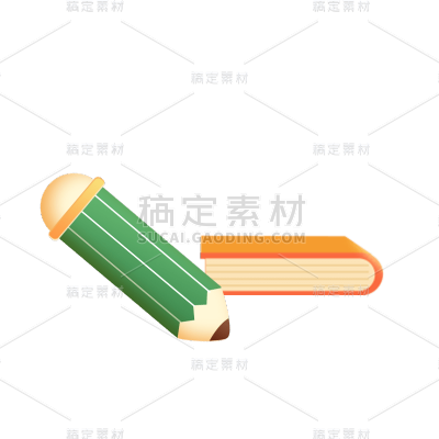 卡通感教育行业学习用品元素贴纸