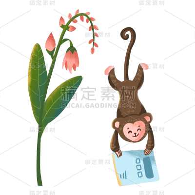 卡通感教育行业猴子元素