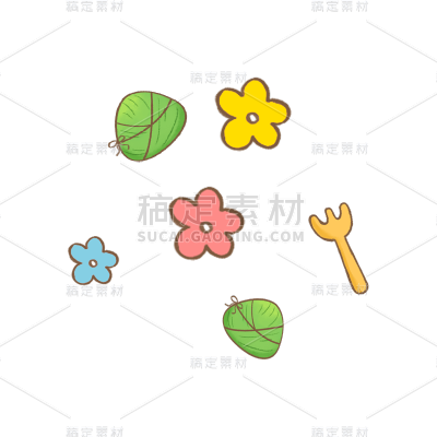 卡通感端午粽子元素贴纸