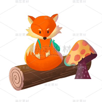 拟人风教育行业狐狸元素