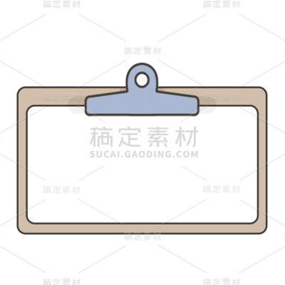 卡通感开学季文件板元素贴纸