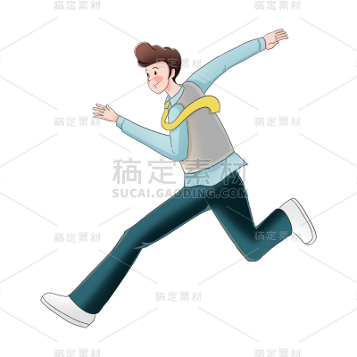 人物运动元素贴纸