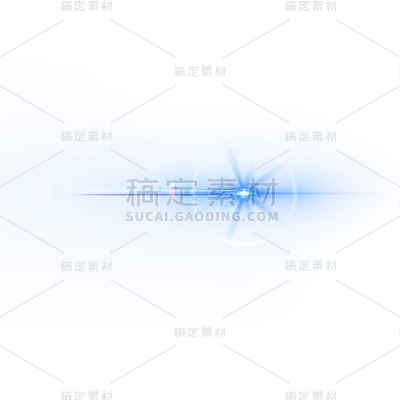 蓝色光晕光效特效元素