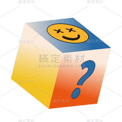 卡通感文体娱正方体元素