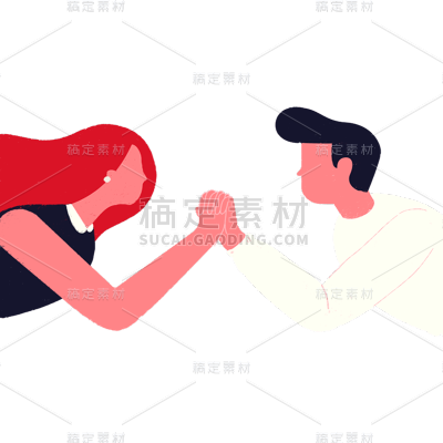卡通感情人节情侣元素贴纸 