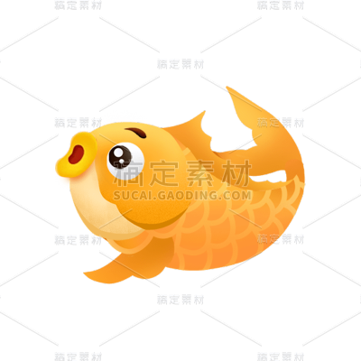 卡通感金融行业鲤鱼元素