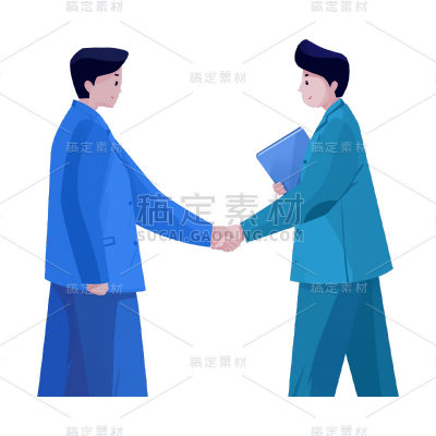 卡通感金融行业人物元素