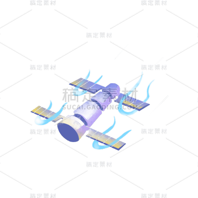 卡通感世界地球日卫星元素贴纸