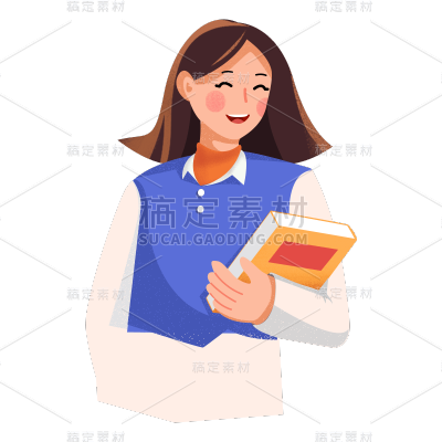 卡通感教育培训女士元素