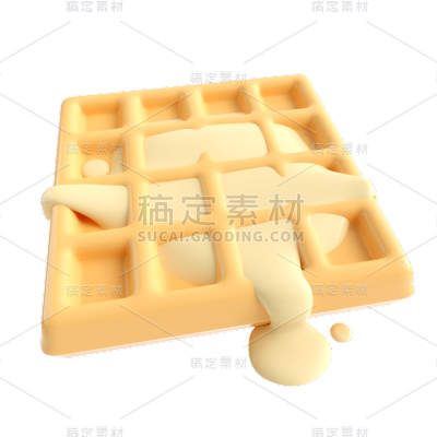C4D-美食-华夫饼