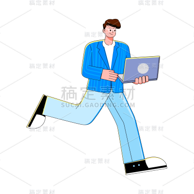 卡通感教育培训男人元素贴纸