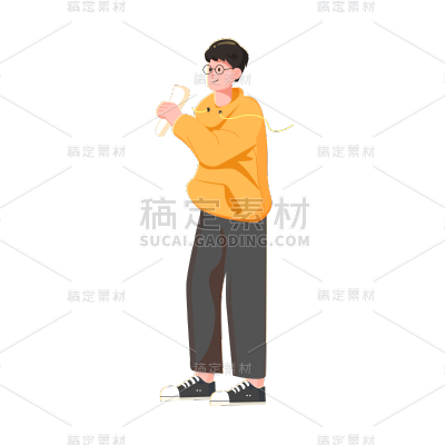 卡通感教育培训男人元素贴纸
