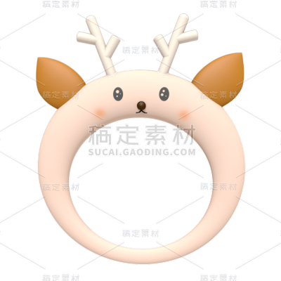 C4D-C4D动物元素-梅花鹿