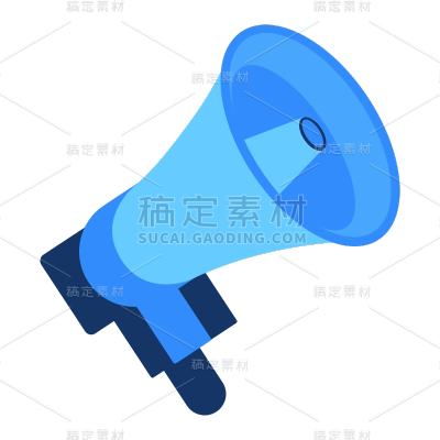 卡通感喇叭元素