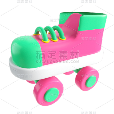 3D-家居生活C4D-旱冰鞋