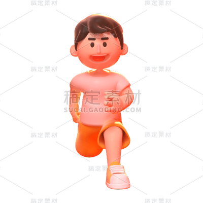 3D男孩元素贴纸
