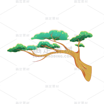 传统节气白露中国风松树元素