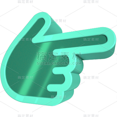 C4D-3D立体点击手势元素7