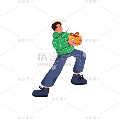 卡通感男元素贴纸