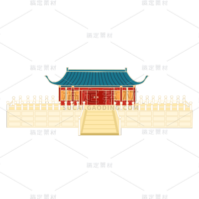 中国风国庆节北京故宫元素贴纸