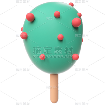 C4D-可爱3D立体元素-树木