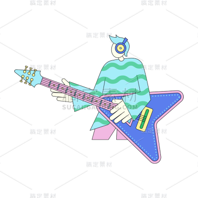卡通感男生元素贴纸